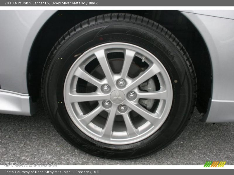Apex Silver Metallic / Black 2010 Mitsubishi Lancer ES