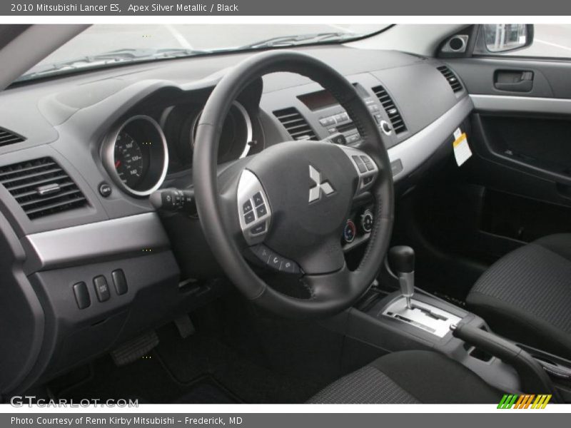 Apex Silver Metallic / Black 2010 Mitsubishi Lancer ES