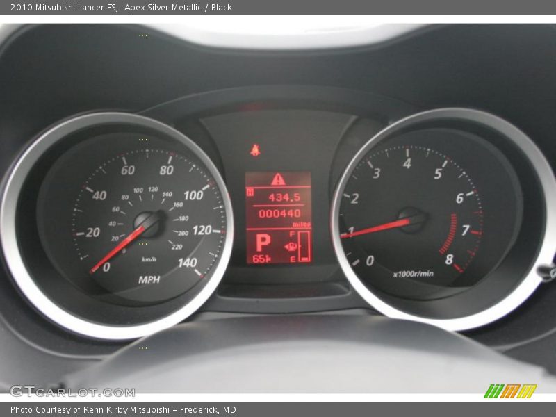 Apex Silver Metallic / Black 2010 Mitsubishi Lancer ES