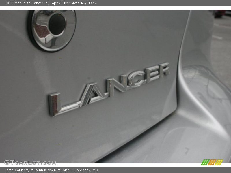 Apex Silver Metallic / Black 2010 Mitsubishi Lancer ES