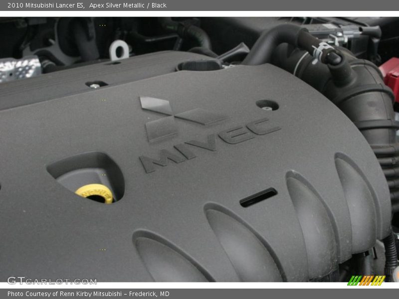Apex Silver Metallic / Black 2010 Mitsubishi Lancer ES
