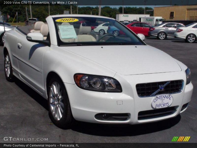 Ice White / Calcite 2009 Volvo C70 T5 Convertible