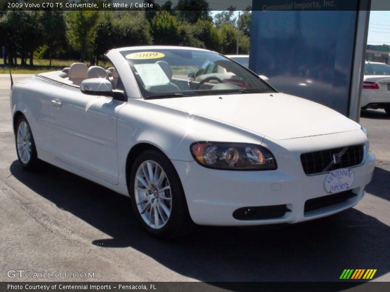 Ice White / Calcite 2009 Volvo C70 T5 Convertible