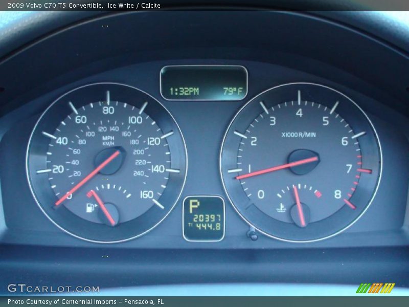 Ice White / Calcite 2009 Volvo C70 T5 Convertible