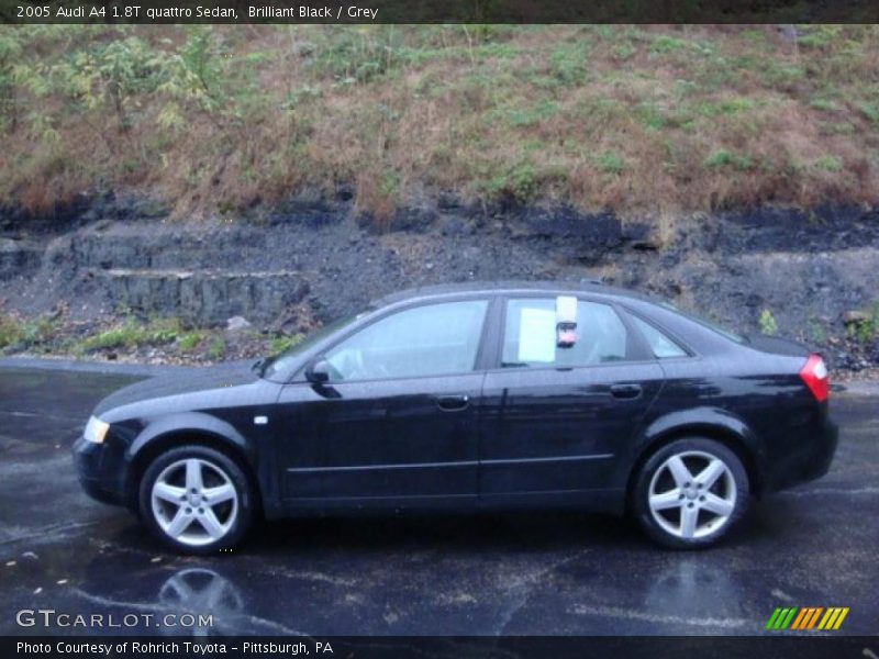 Brilliant Black / Grey 2005 Audi A4 1.8T quattro Sedan