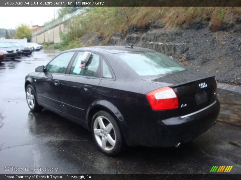 Brilliant Black / Grey 2005 Audi A4 1.8T quattro Sedan