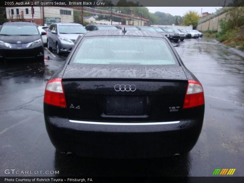Brilliant Black / Grey 2005 Audi A4 1.8T quattro Sedan