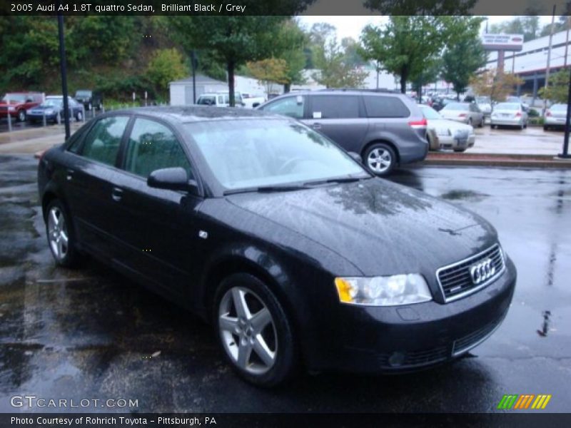 Brilliant Black / Grey 2005 Audi A4 1.8T quattro Sedan