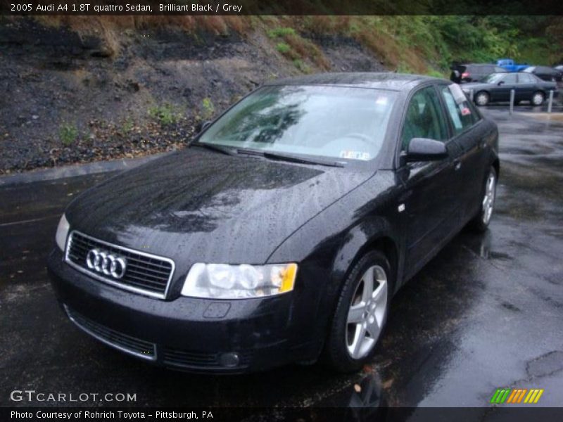 Brilliant Black / Grey 2005 Audi A4 1.8T quattro Sedan