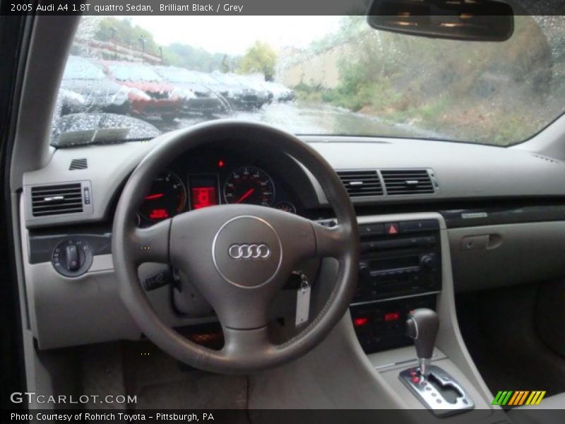 Brilliant Black / Grey 2005 Audi A4 1.8T quattro Sedan