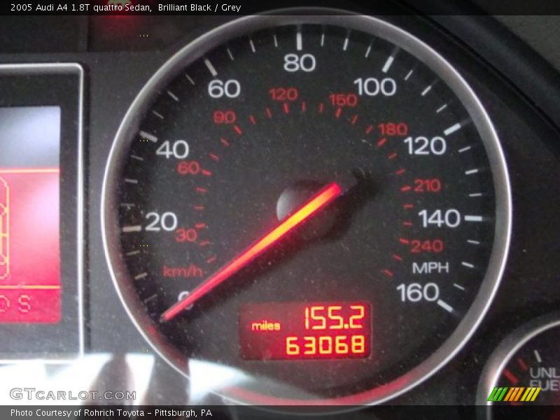 Brilliant Black / Grey 2005 Audi A4 1.8T quattro Sedan