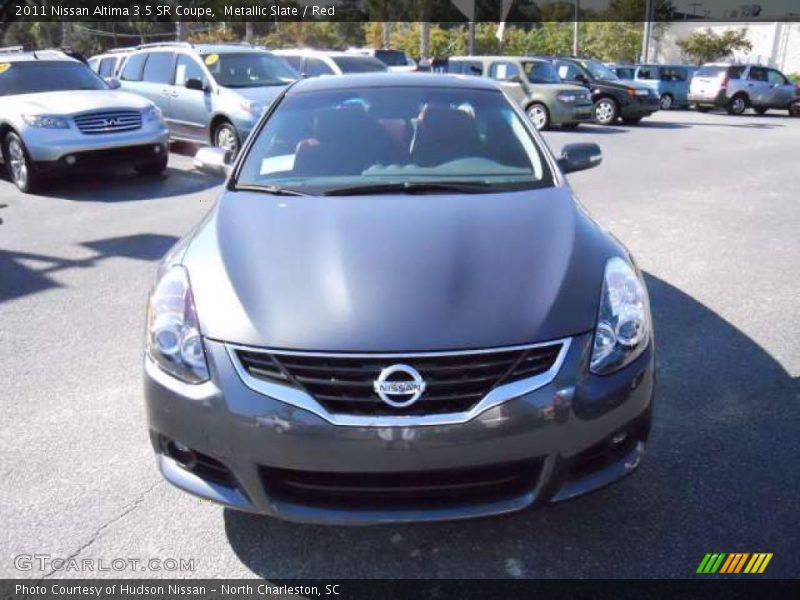 Metallic Slate / Red 2011 Nissan Altima 3.5 SR Coupe