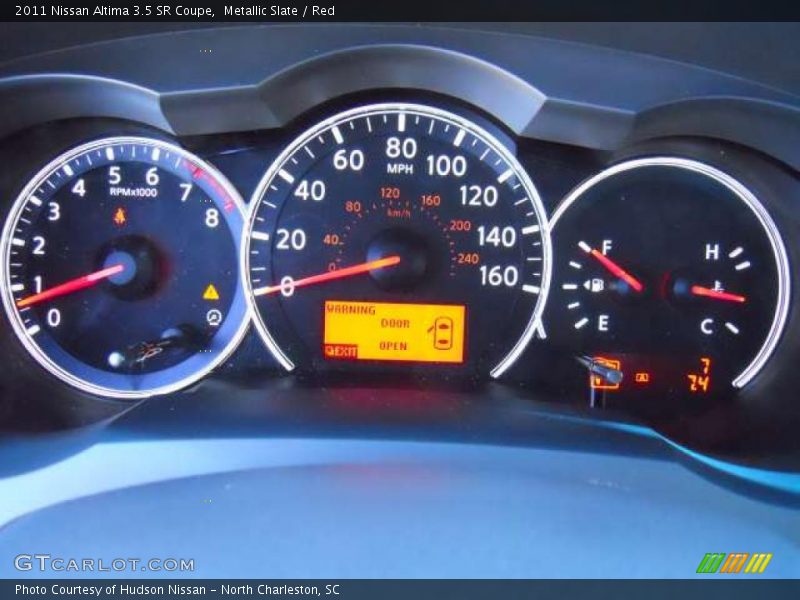 Metallic Slate / Red 2011 Nissan Altima 3.5 SR Coupe