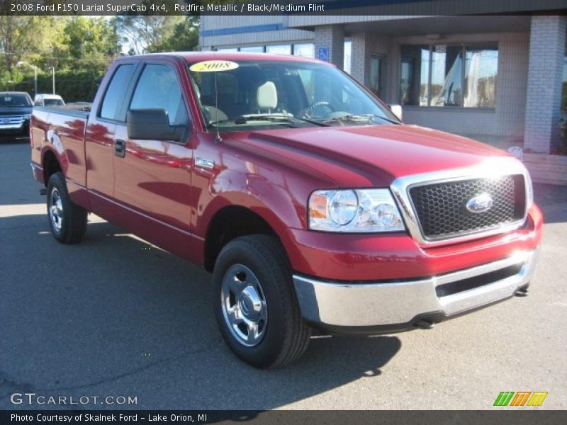 Redfire Metallic / Black/Medium Flint 2008 Ford F150 Lariat SuperCab 4x4
