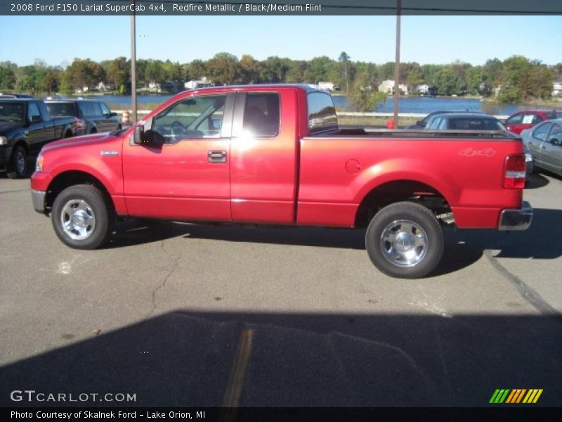 Redfire Metallic / Black/Medium Flint 2008 Ford F150 Lariat SuperCab 4x4