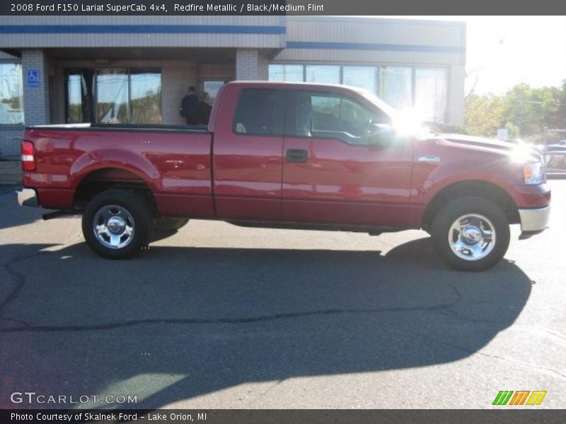 Redfire Metallic / Black/Medium Flint 2008 Ford F150 Lariat SuperCab 4x4