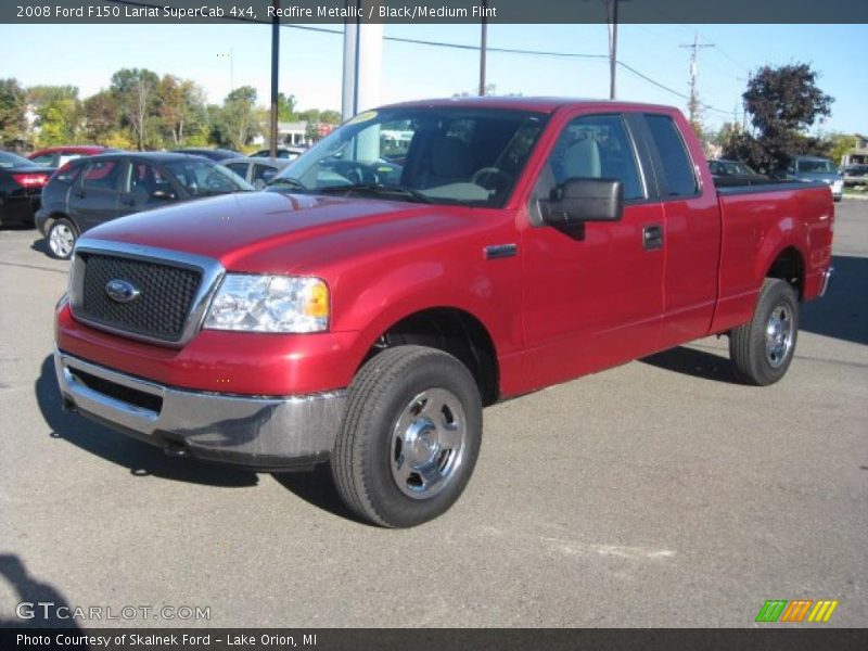 Redfire Metallic / Black/Medium Flint 2008 Ford F150 Lariat SuperCab 4x4