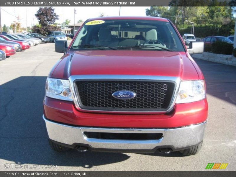 Redfire Metallic / Black/Medium Flint 2008 Ford F150 Lariat SuperCab 4x4