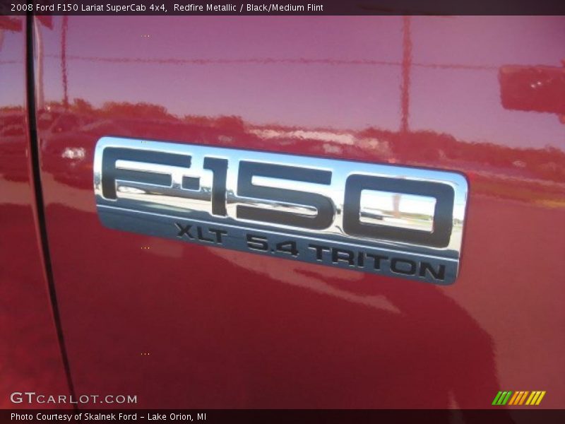 Redfire Metallic / Black/Medium Flint 2008 Ford F150 Lariat SuperCab 4x4