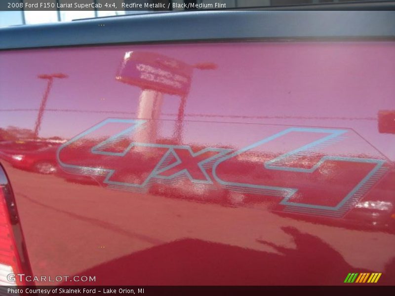 Redfire Metallic / Black/Medium Flint 2008 Ford F150 Lariat SuperCab 4x4
