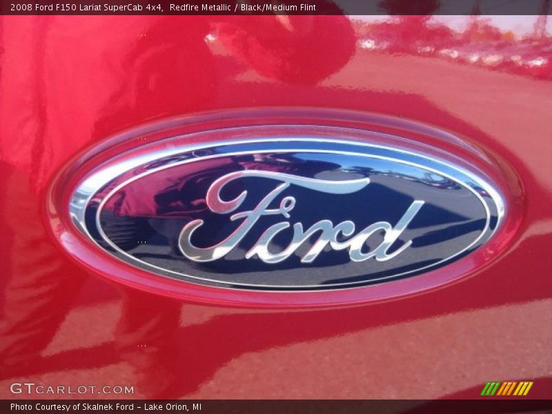 Redfire Metallic / Black/Medium Flint 2008 Ford F150 Lariat SuperCab 4x4