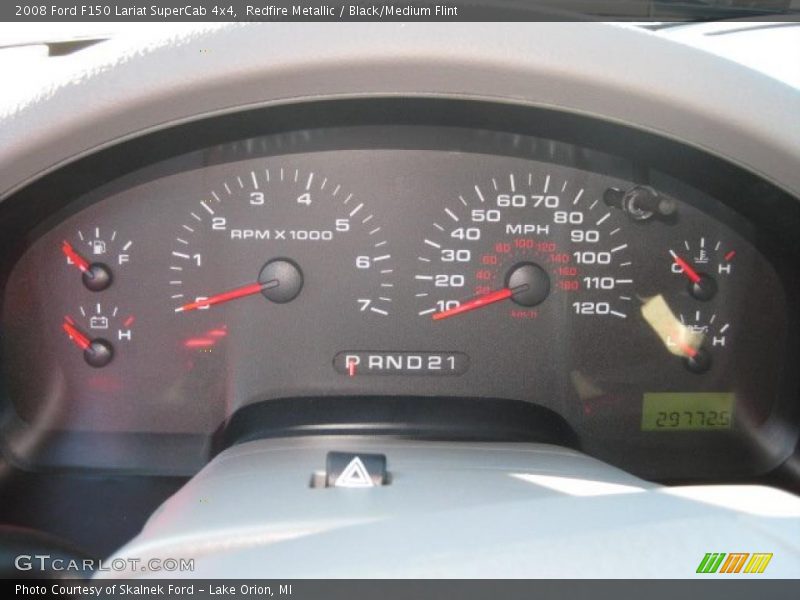 Redfire Metallic / Black/Medium Flint 2008 Ford F150 Lariat SuperCab 4x4