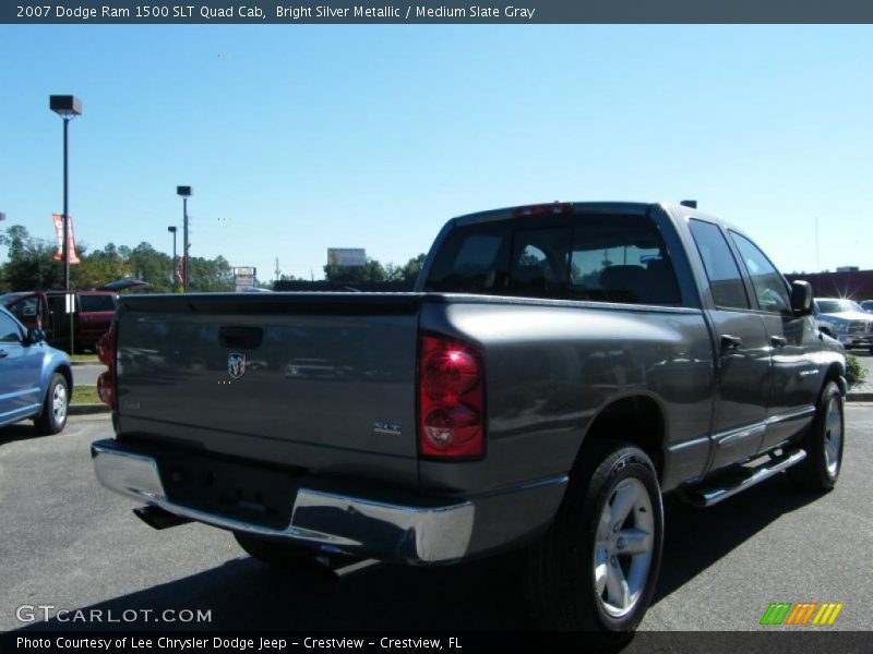 Bright Silver Metallic / Medium Slate Gray 2007 Dodge Ram 1500 SLT Quad Cab