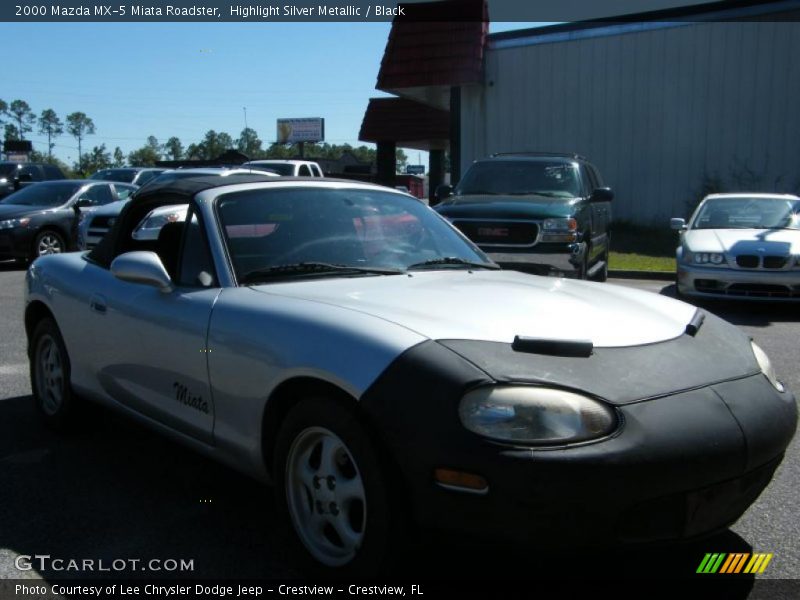 Highlight Silver Metallic / Black 2000 Mazda MX-5 Miata Roadster