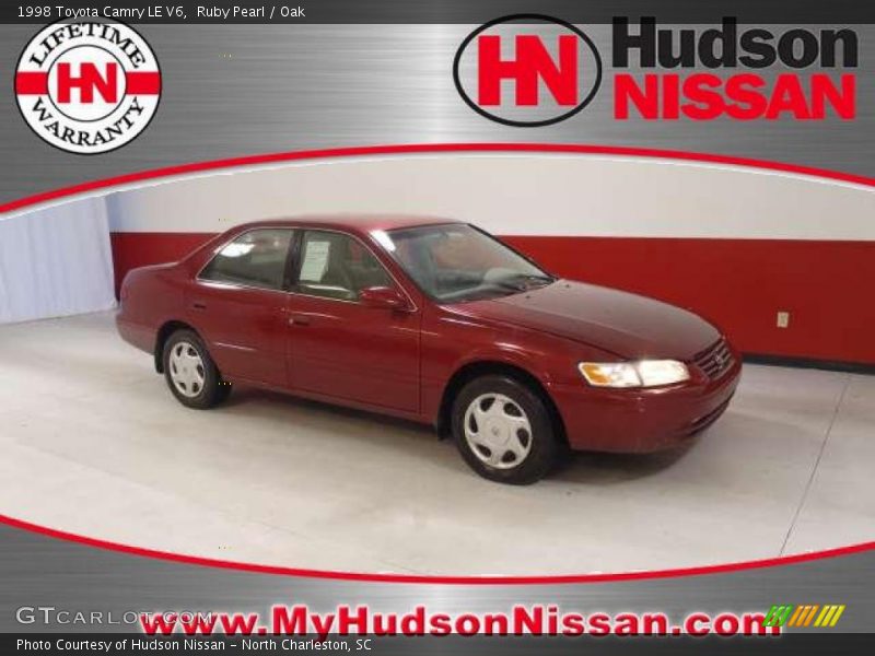 Ruby Pearl / Oak 1998 Toyota Camry LE V6