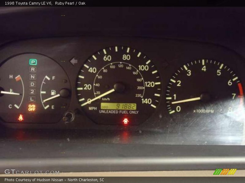 Ruby Pearl / Oak 1998 Toyota Camry LE V6