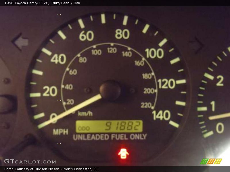Ruby Pearl / Oak 1998 Toyota Camry LE V6