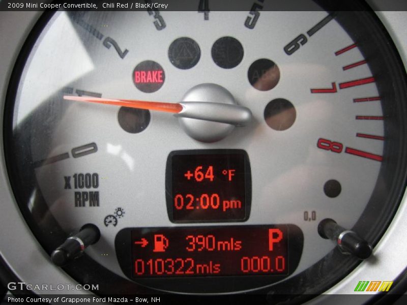 Chili Red / Black/Grey 2009 Mini Cooper Convertible