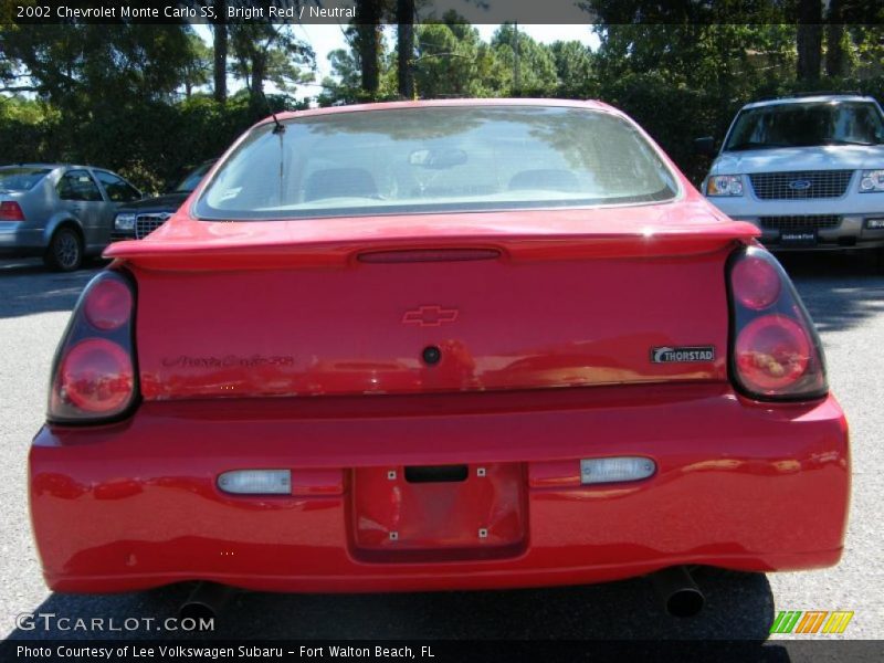 Bright Red / Neutral 2002 Chevrolet Monte Carlo SS
