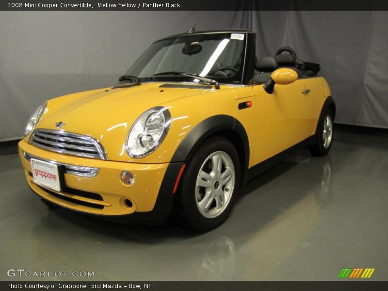 Mellow Yellow / Panther Black 2008 Mini Cooper Convertible