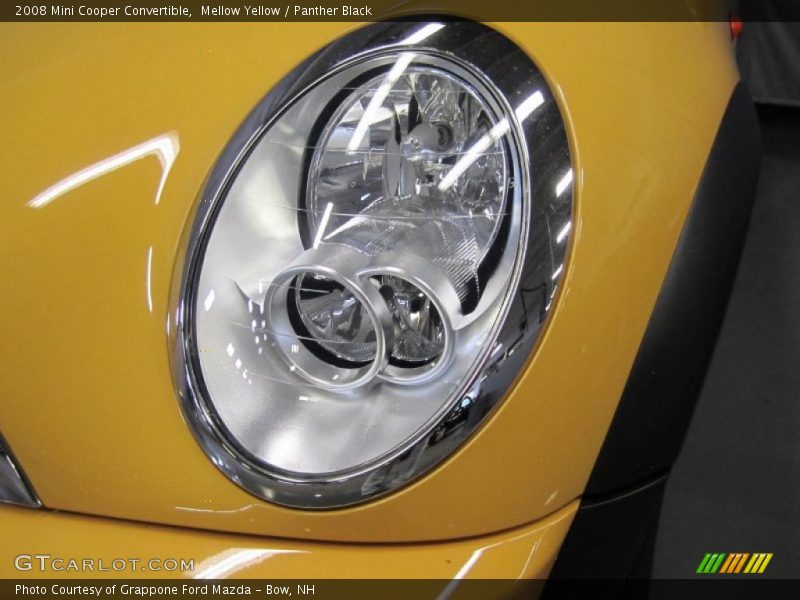 Mellow Yellow / Panther Black 2008 Mini Cooper Convertible