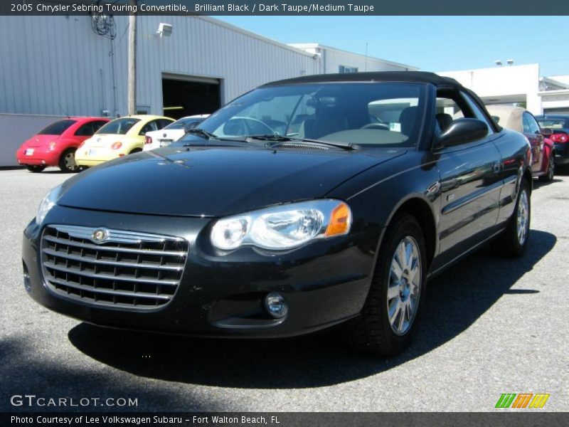 Brilliant Black / Dark Taupe/Medium Taupe 2005 Chrysler Sebring Touring Convertible