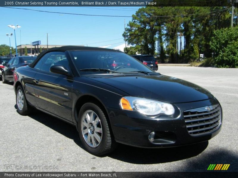 Brilliant Black / Dark Taupe/Medium Taupe 2005 Chrysler Sebring Touring Convertible