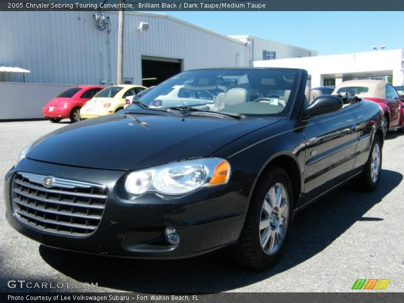 Brilliant Black / Dark Taupe/Medium Taupe 2005 Chrysler Sebring Touring Convertible
