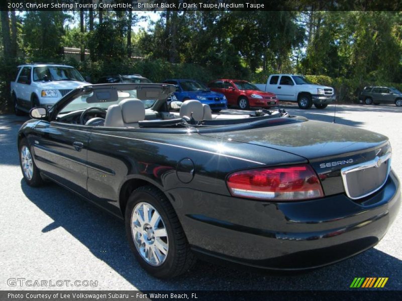Brilliant Black / Dark Taupe/Medium Taupe 2005 Chrysler Sebring Touring Convertible
