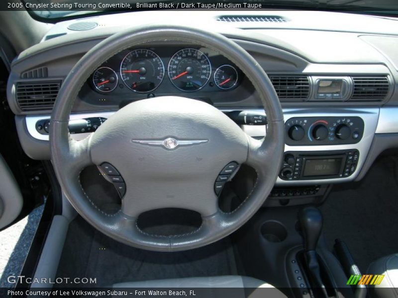 Brilliant Black / Dark Taupe/Medium Taupe 2005 Chrysler Sebring Touring Convertible