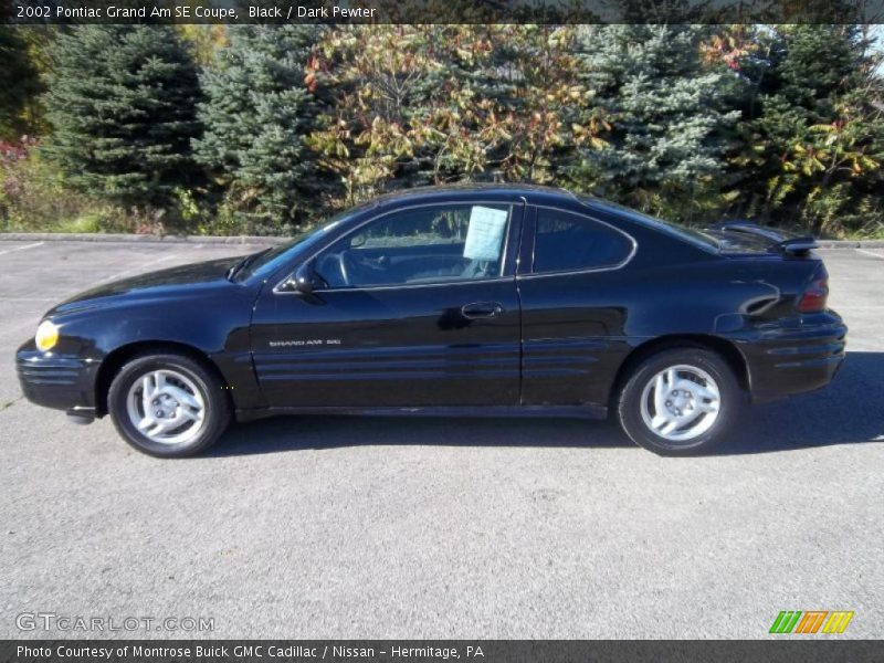 Black / Dark Pewter 2002 Pontiac Grand Am SE Coupe
