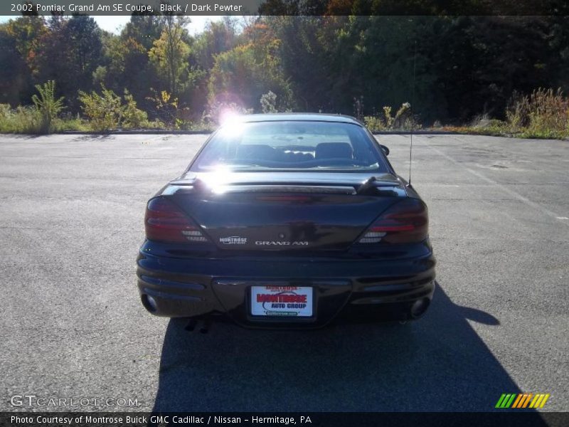 Black / Dark Pewter 2002 Pontiac Grand Am SE Coupe