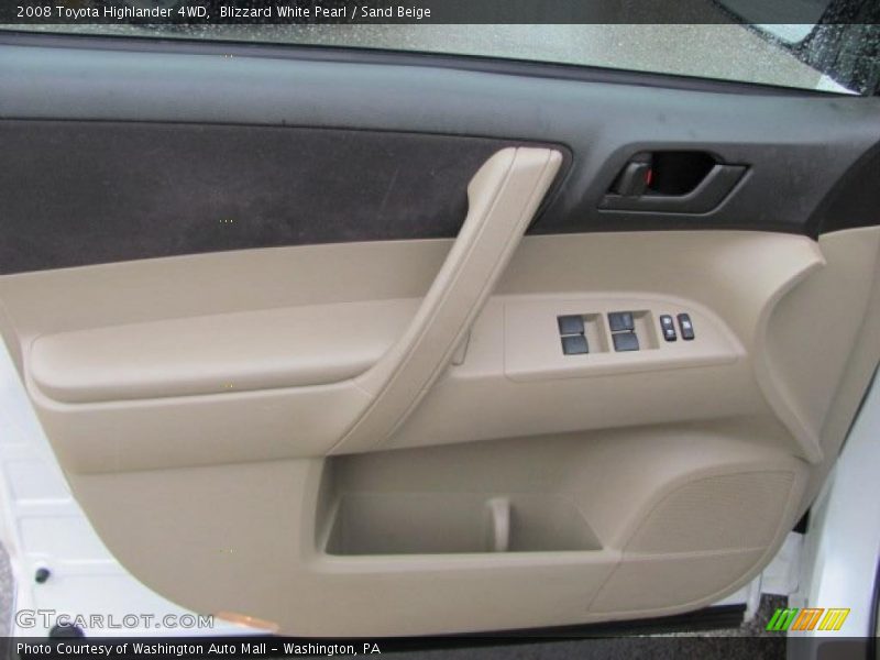Blizzard White Pearl / Sand Beige 2008 Toyota Highlander 4WD