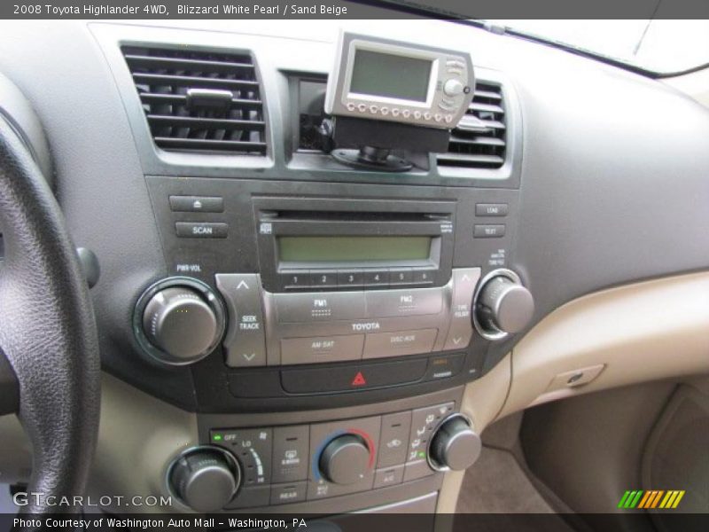 Blizzard White Pearl / Sand Beige 2008 Toyota Highlander 4WD