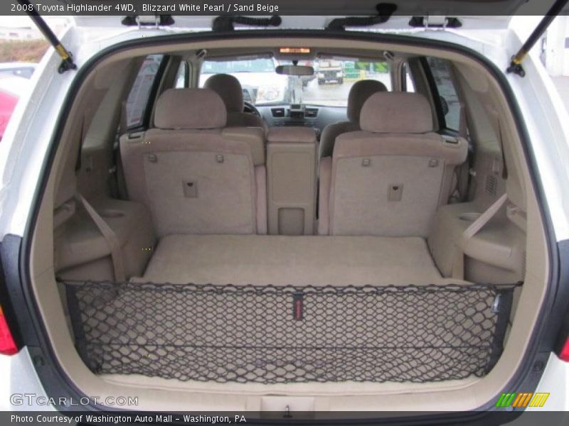 Blizzard White Pearl / Sand Beige 2008 Toyota Highlander 4WD
