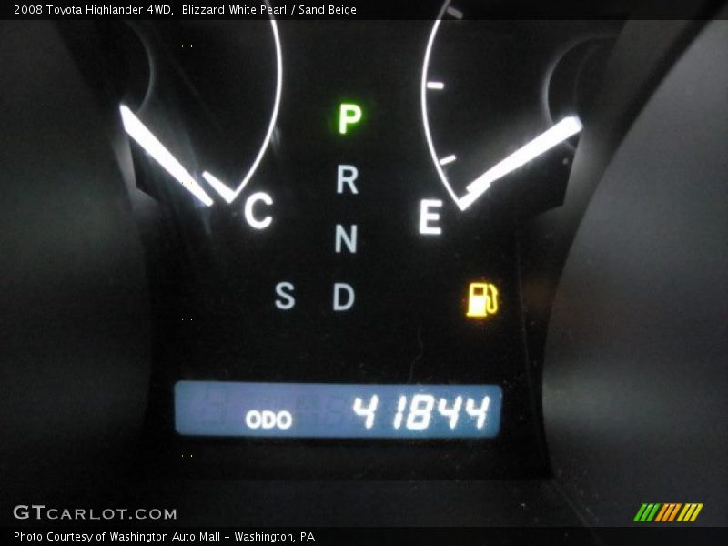 Blizzard White Pearl / Sand Beige 2008 Toyota Highlander 4WD