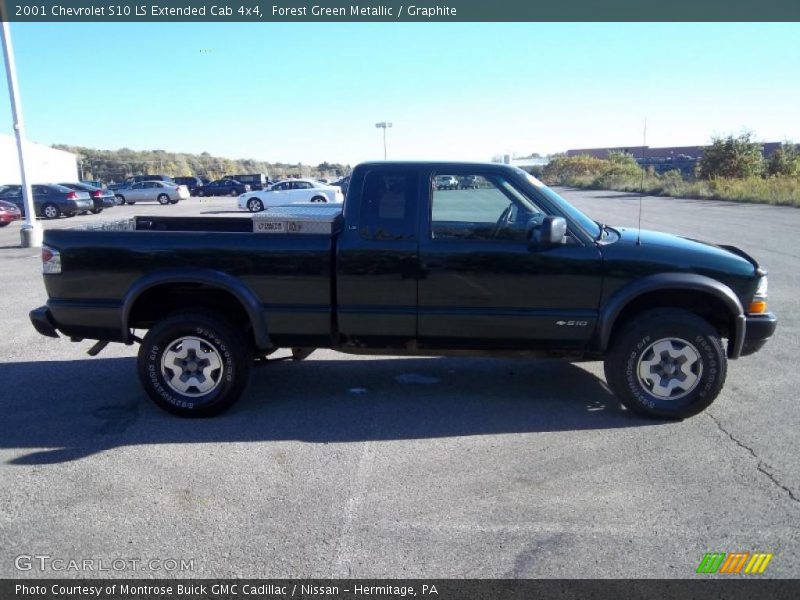 Forest Green Metallic / Graphite 2001 Chevrolet S10 LS Extended Cab 4x4