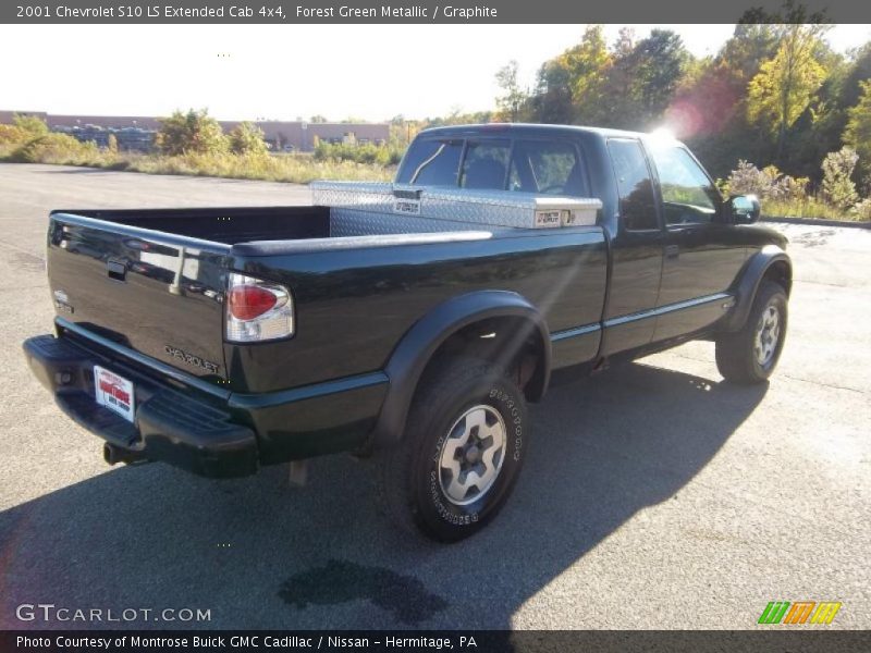 Forest Green Metallic / Graphite 2001 Chevrolet S10 LS Extended Cab 4x4