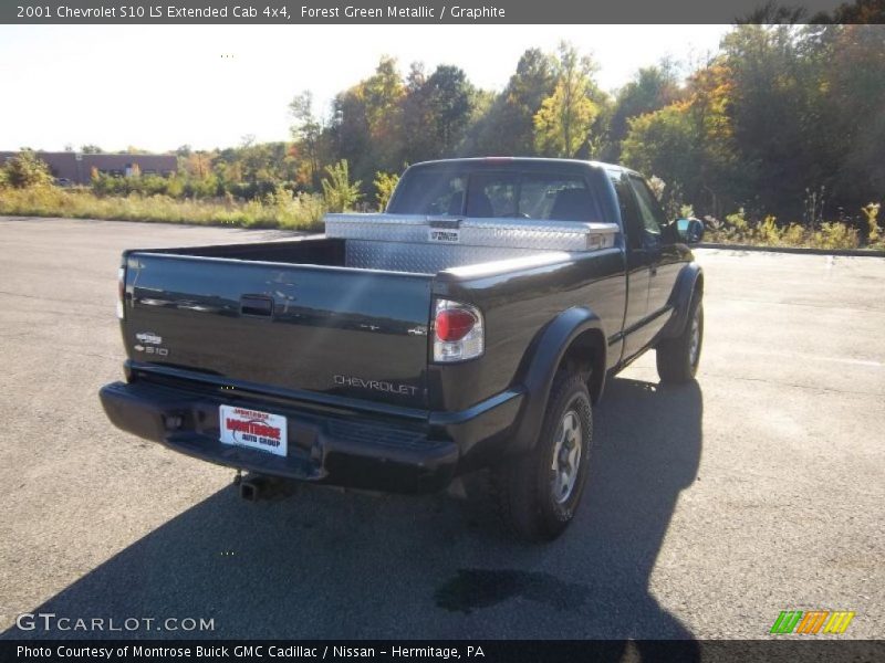 Forest Green Metallic / Graphite 2001 Chevrolet S10 LS Extended Cab 4x4