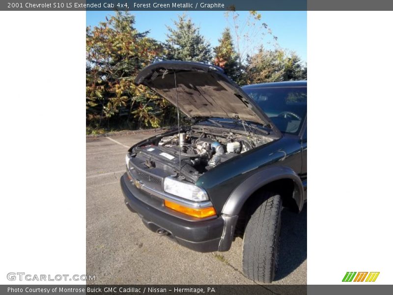 Forest Green Metallic / Graphite 2001 Chevrolet S10 LS Extended Cab 4x4